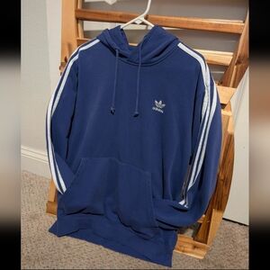 Adidas Navy Hoodie with White Accents
